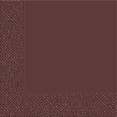 Серветки паперові тришарові шоколадного кольору 33х33см (18шт.) в уп.