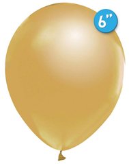 Латексна кулька Balonevi золота (М22) металік 6"(15см) 100шт.