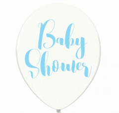 Латексна повітряна кулька 12" (30 см) "Baby Shower" прозора Strong Balloons 50 шт