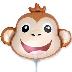 Фольгована кулька міні фігура "Голова мавпи" Flexmetal 12" (1шт.)