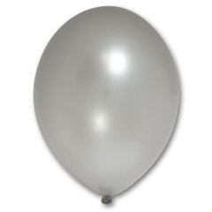 Латексна кулька Belbal срібна (061) металік B105 12" (30см) 50шт
