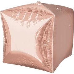 Фольгована кулька Pinan "Куб" рожеве золото 35х70см. 1шт