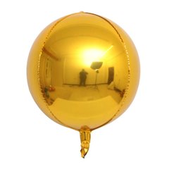 Фольгована кулька Pinan "Сфера" золота металік 10"(25см) 1 шт.