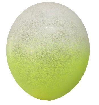 Ексклюзивна латексна кулька "Омбре" салатово-білий 12"(30см) BelBal 1шт.