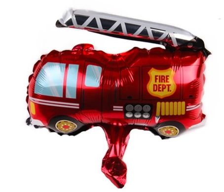 Фольгована кулька міні-фігура "Пожежна машина" червона (25см) 1шт.