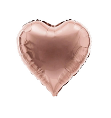 Фольгована кулька "Серце" рожеве золото металік 24"(60см) 1шт.