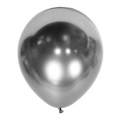 Латексные шары хром 12’’ Kalisan Турция 60 серебро (30 см), 50 шт