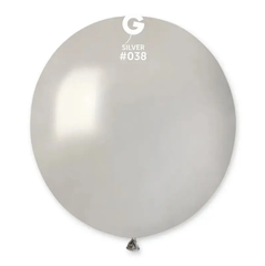 Латексна кулька Gemar срібна (038) 19" (48 см) 1 шт