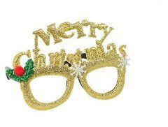 Новорічні окуляри "Merry Christmas" золоті 14*11,5см 1шт.
