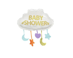 Фольгована кулька фігура "Хмаринка Baby shower" біла 77х74 см. в уп.