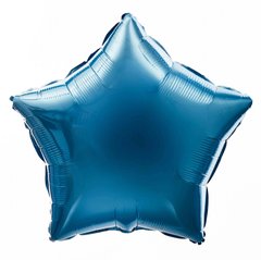 Фольгированный шар 18’ Pinan, 001 голубой, металлик, звезда, 44 см