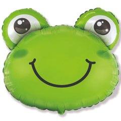 Фольгированный шар 27" Flexmetal Голова жабы, 69 см
