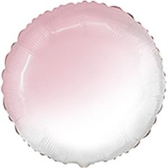 Кулька фольга ФМ Flexmetal коло 18' (45см) металік градієнт біло-рожевий (1 шт)