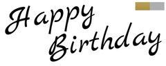 Наклейка Happy Birthday (3)18" (25х10см.)