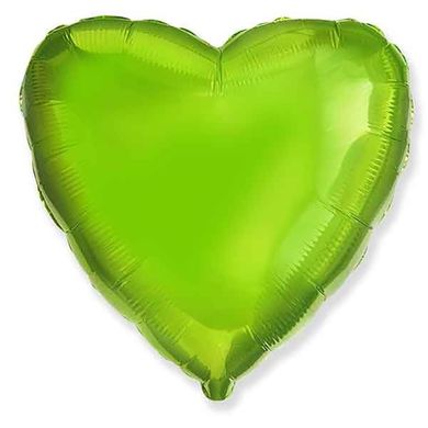 Фольгированный шар 18’ Flexmetal Сердце светло-зеленое, 45 см