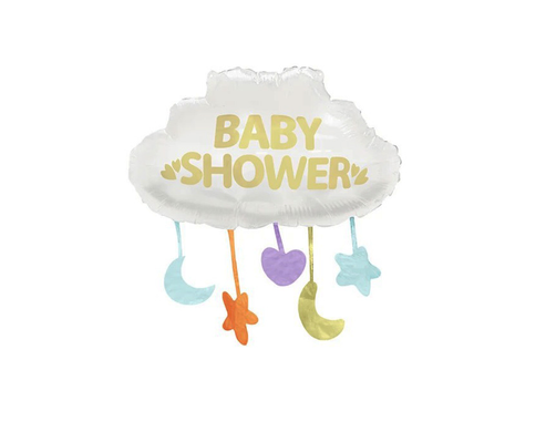 Фольгована кулька фігура Pinan "Хмаринка Baby shower" біла 77х74 см. в уп.