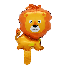 Фольгована кулька міні-фігура "Лев" оранжева (25см) 1шт.