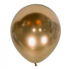 Латексные шары 12’’ хром Kalisan Турция 61 золото (30 см), 50 шт