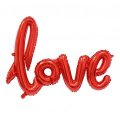 Фольгований надпис "Love" червоного кольору 67х101,5см.