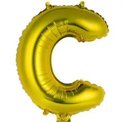Фольгована кулька буква "С" золота 16" (40 см) 1 шт