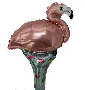 Фольгована кулька міні-фігура "Фламінго" рожева 29х45см (1шт)