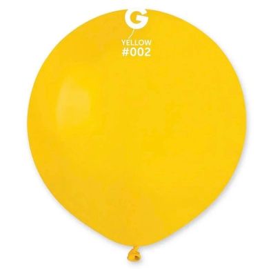 Латексна кулька Gemar жовта (002) пастель 19" (48 см) 1 шт