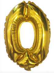 Фольгована кулька цифра "0" золота 32" (80см) 1шт.