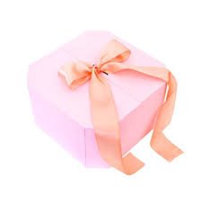 Подарункова коробка квадратна рожева (1шт)