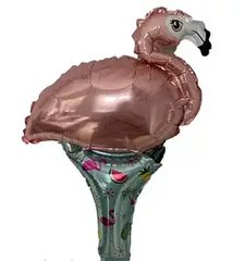 Фольгована кулька міні-фігура "Фламінго" рожеве золото 29х45см (1шт)