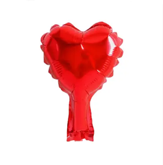 Фольгована кулька "Серце" червона металік 5"(12см) 1шт.