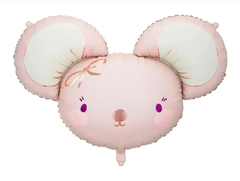 Фольгована кулька фігура "Голова мишки" рожева 68х59 см. в уп. (1шт.)