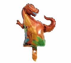 Фольгована кулька міні фігура "Динозавр Рекс" оранжевий 30х37 см. в уп. (1шт.)