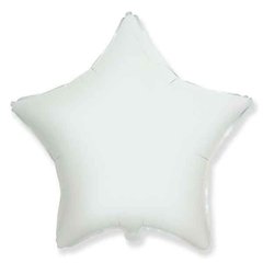 Фольгированный шар 18’ Flexmetal Звезда белая, 45 см