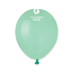 Воздушные шарики 5' пастель Gemar A50-50 Аквамарин, (13 см) 100 шт