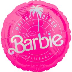 Фольгована кулька круг "Barbie" рожева Anagram 18"(45см) 1шт.