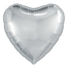 Фольгированный шар 19’ Agura (Агура) Сердце серебро, 49 см