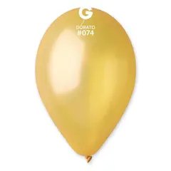 Латексна кулька Gemar золота сатинова (74) металік 11" (28 см) 100 шт