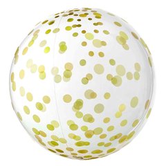 Повітряна кулька Bubbles 20"(51см) кристал з золотим конфеті 1шт.
