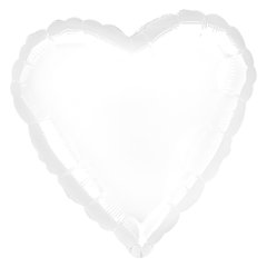 Фольгированный шар 19’ Agura (Агура) Сердце Белый, 49 см