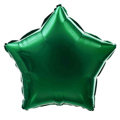 Фольгированный шар 18’ Pinan, 003 зеленый, металлик, звезда, 44 см