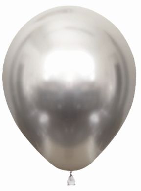 12" Хромова повітряна кулька Balonevi срібного кольору (50шт)