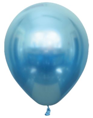 12" Хромова повітряна кулька Balonevi синього кольору (50шт)
