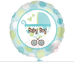 Фольгована кулька Pinan зірка "Baby Boy" блакитна 18"(45см) 1шт.