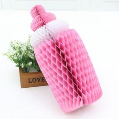 Декор паперовий (26 см) "Пляшечка для дівчинки", рожевий, в уп (1 шт)