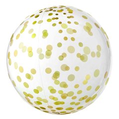 Кулька Bubbles ПН Pinan сфера 18' (45см) кристал з кружечками, золото (1 шт)