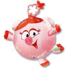 Фольгована кулька фігура "Смішарики Нюша" рожева Anagram 74х82см. (1шт)