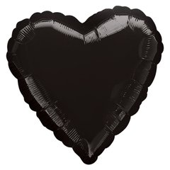Фольгированный шар 19’ Agura (Агура) Сердце черное, 49 см