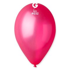 Воздушные шарики 10' металлик Gemar GM90-32 красный (26 см) 100 шт