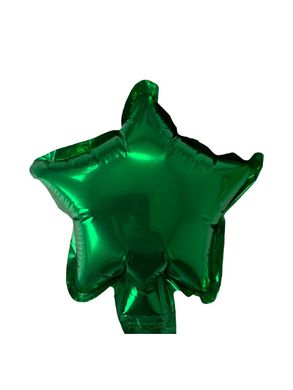 Фольгована кулька Pinan "Зірка" зелена металік 5"(12см) 1шт.