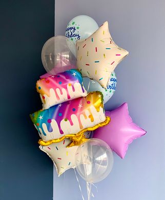 Набір з 9 повітряних кульок "Чарівний тортик" ТМ "Твоя Забава"